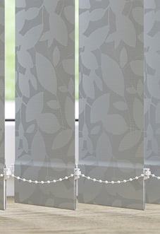 Jasmine (Blackout), Silver - Vertical Blind Slats